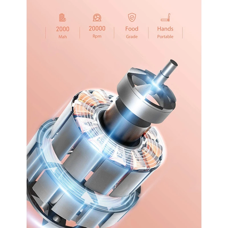 

Portable Blender Cup,Personal Blender for Shakes and Smoothies, with USB Rechargeable for Home, Outdoors