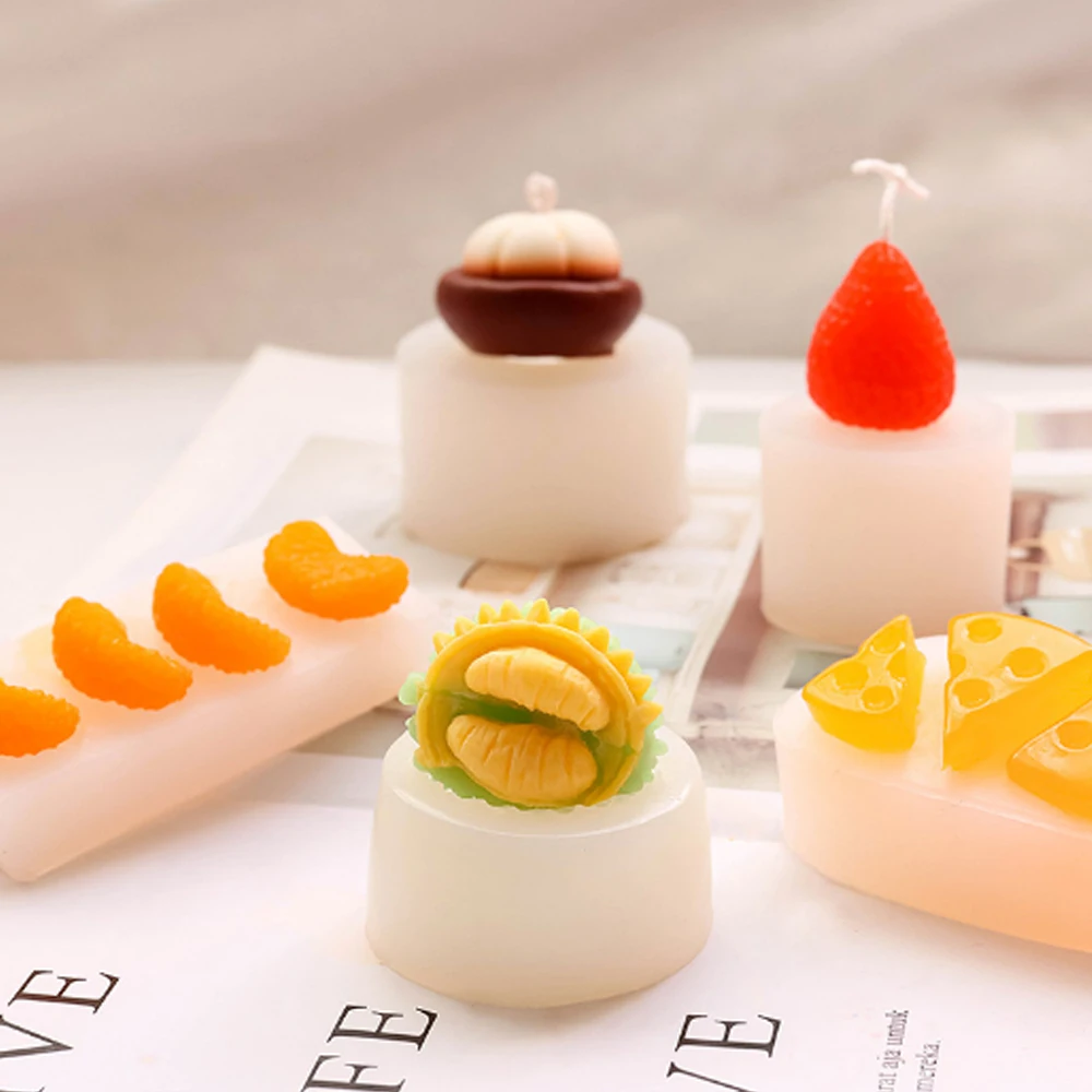 

3D Orange Petal Oranges Silicone Fruit Mold Chocolate Biscuit Candy Jewelry Cake Mold Fondant Tangerine Peel Jelly Decoration