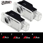 4 шт. светодиодный двери автомобиля Добро пожаловать светильник любезно светодиодный автомобильный лазерный проектор логотипа Ghost Shadow светильник для A3 A4 A5 A6 A4L A6L Embleme светомузыка