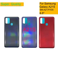 10pcslot for samsung galaxy a21s a217 sm a217fds housing back cover case rear battery door chassis housing replacement