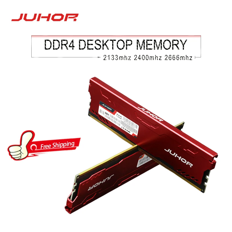Оперативная память JUHOR ddr4 4 ГБ 8 16 32 для настольного компьютера 2133 МГц 2400 2666 новые