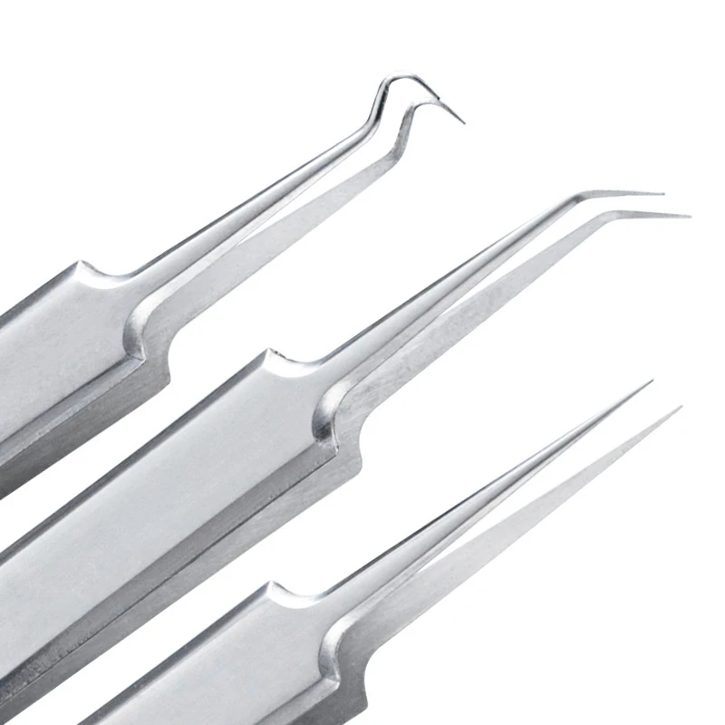 1 шт. Нержавеющая Сталь Изгиб Пинцет для удаления черных точек зажим иголок угрей