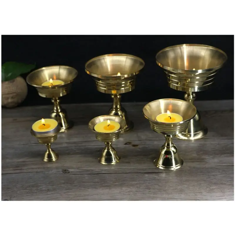 Медный подсвечник в стиле ретро романтичные вечерние подсвечники украшение для