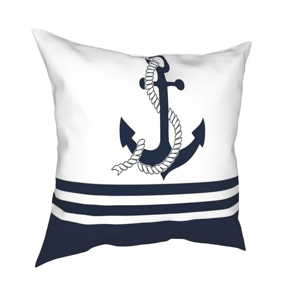 Морской синий анкеры с синими и белыми полосами Подушка Чехол подушки