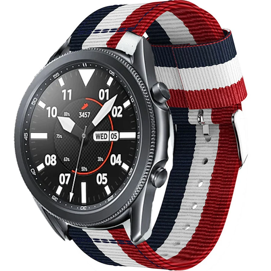 Холщовый ремешок для Samsung Galaxy Watch 3 45 мм LTE 46/42 сменный Браслет смарт-часов 41 Gear S3 |