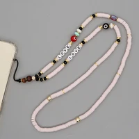 women long beads phone chains necklace strap non slip rope holder cord neck strap hanging neck phone jewelry