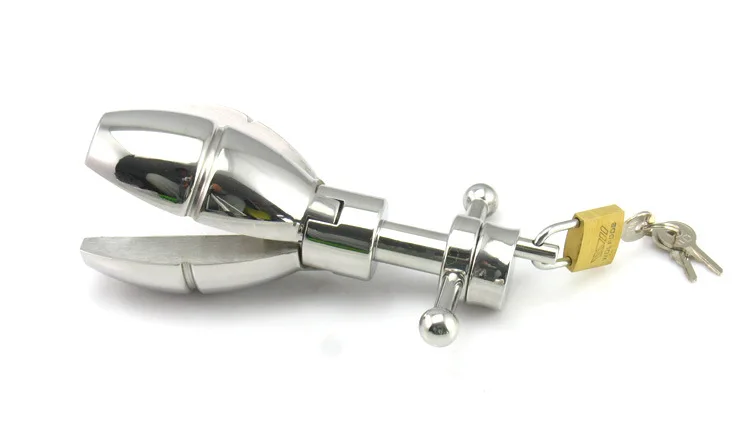 Анальная пробка из нержавеющей стали с замком для мастурбации интимная страсть