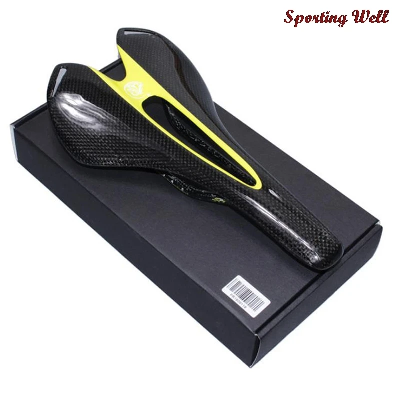 

1pcs High Quality Famous Brand Full Carbon Fiber Road Mountain Bike Saddle with 3 Color
