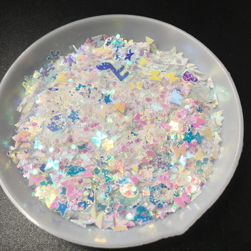 

Mix Stars Sequin Butterfly Confetti Sprinkles Glitter Blingbling Materials For Diy Jewelry Making Resin Mold Crafts Filling 10g
