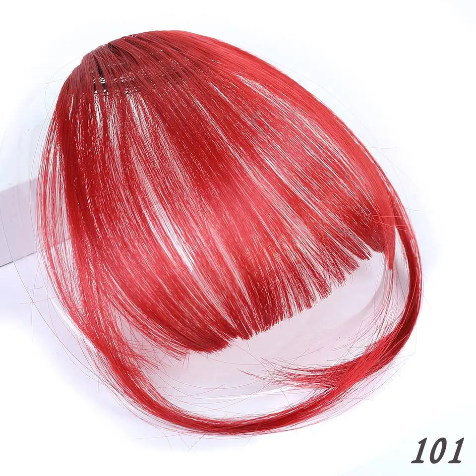 AOOSOO зажим в челке спереди аккуратная челка бахрома волосы женщины клип в наращивание волос - Цвет: 101