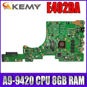 akemy e402ba with a9 9420 cpu 8gb ram mainboard for asus vivobook e402 e402b e402ba e402bp laotop mainboard e402ba motherboard free global shipping