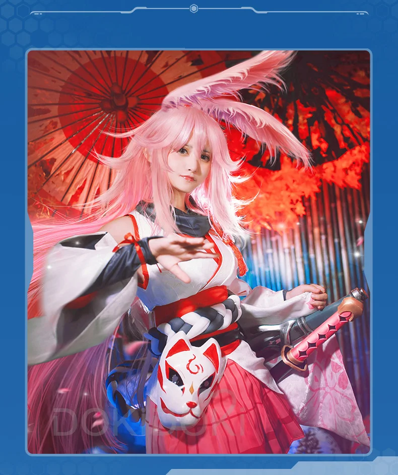 DokiDoki-R Honkai Impact Yae Sakura, Женский костюм для косплея, белый, красный костюм Honkai Impact 3, костюм для косплея Yae Sakura