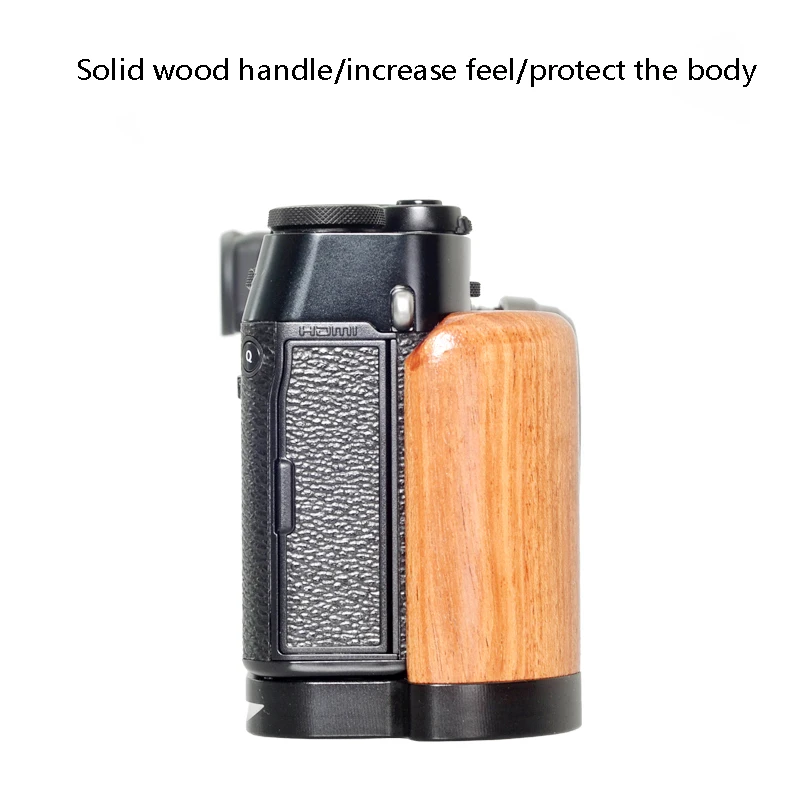 Quick Release Shaped Plate Holder Wooden Handle Protective High Side Panel Hand Grip Camera Bracket for Fuji X-A7 XA7 | Электроника