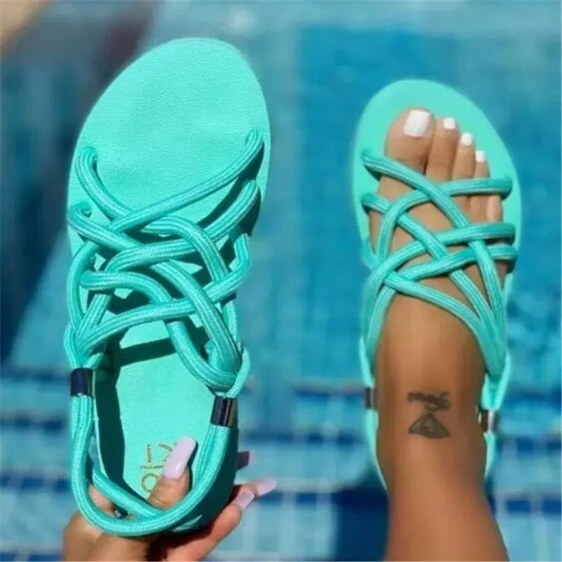 Сандалии женские на платформе босоножки танкетке без застежки с открытым носком