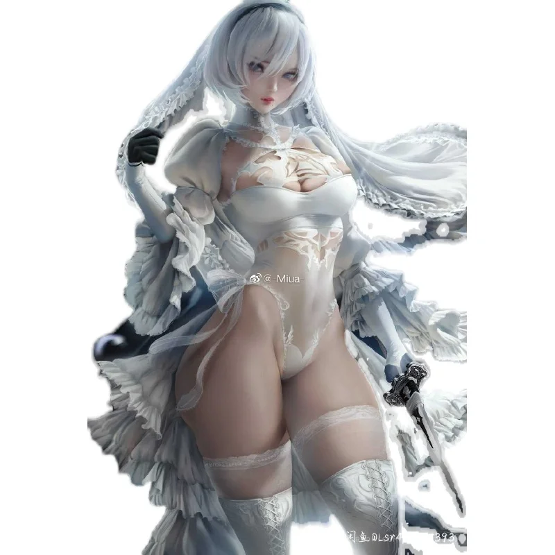 Anime Game NieR Automata YoRHa 2B No.2 White Dress Sexy Wedding Uniform Cosplay Costume Women Halloween Free Shipping 2021New