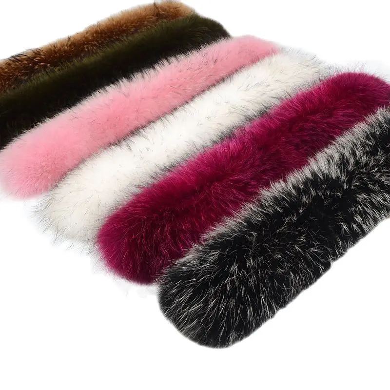 Женский воротник из натурального меха енота 100% натуральный серый меховой