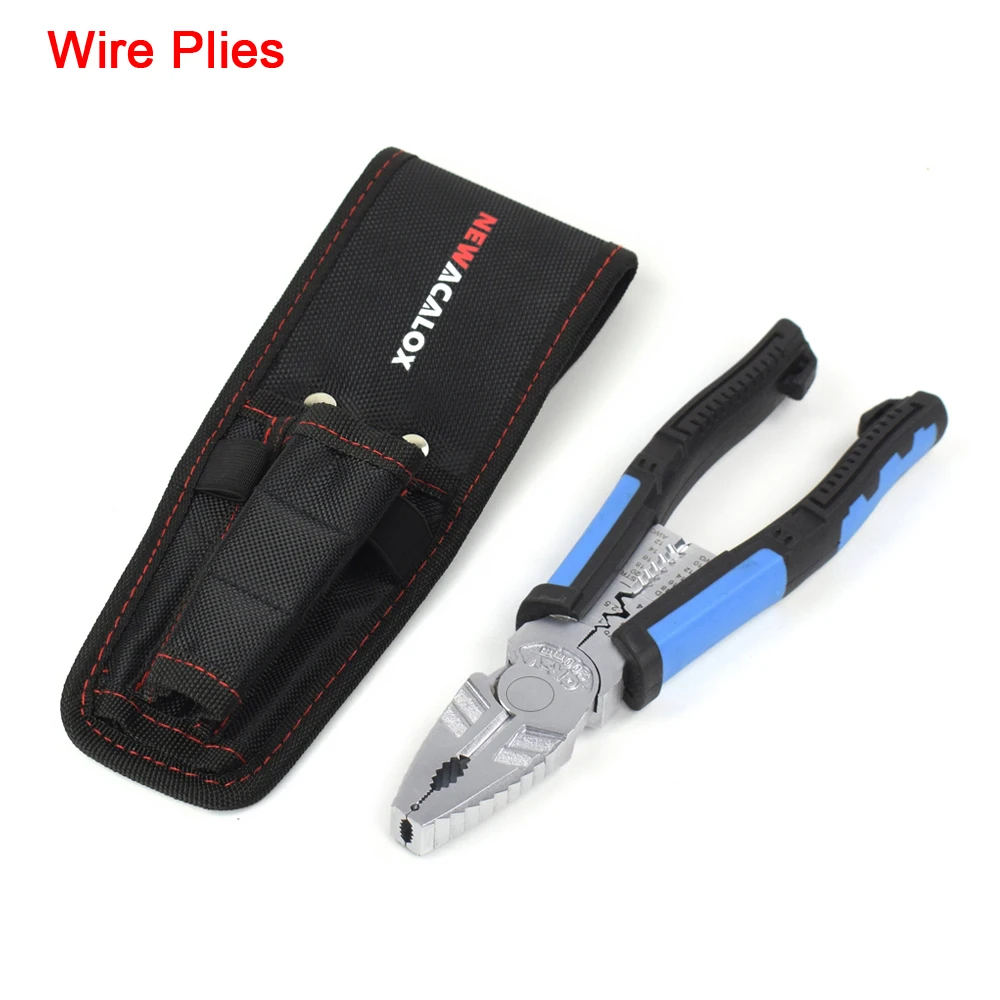 N-V3B-9 Pliers NEWACALOX " Мультитул Длинные плоскогубцы для зачистки проводов Бокорезы Плоскогубцы обжимной инструмент кусачки торцевой резки DIY ручной инструмент - Цвет: N-V3B-9 Pliers
