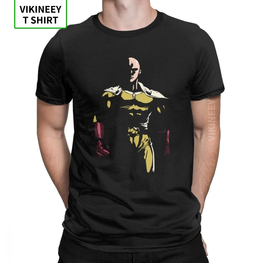 One Punch Man Футболка для мужчин Сайтама КПМ Oppai Аниме Манга забавные 100% хлопковые