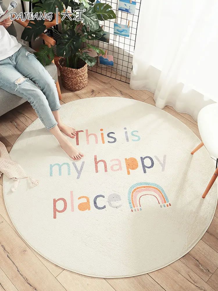 

Dajiang Nordic wind прикроватная татами, Полный Круглый ковер, коврик для гостиной, кабинета, компьютерного стула, Настольный коврик для чая