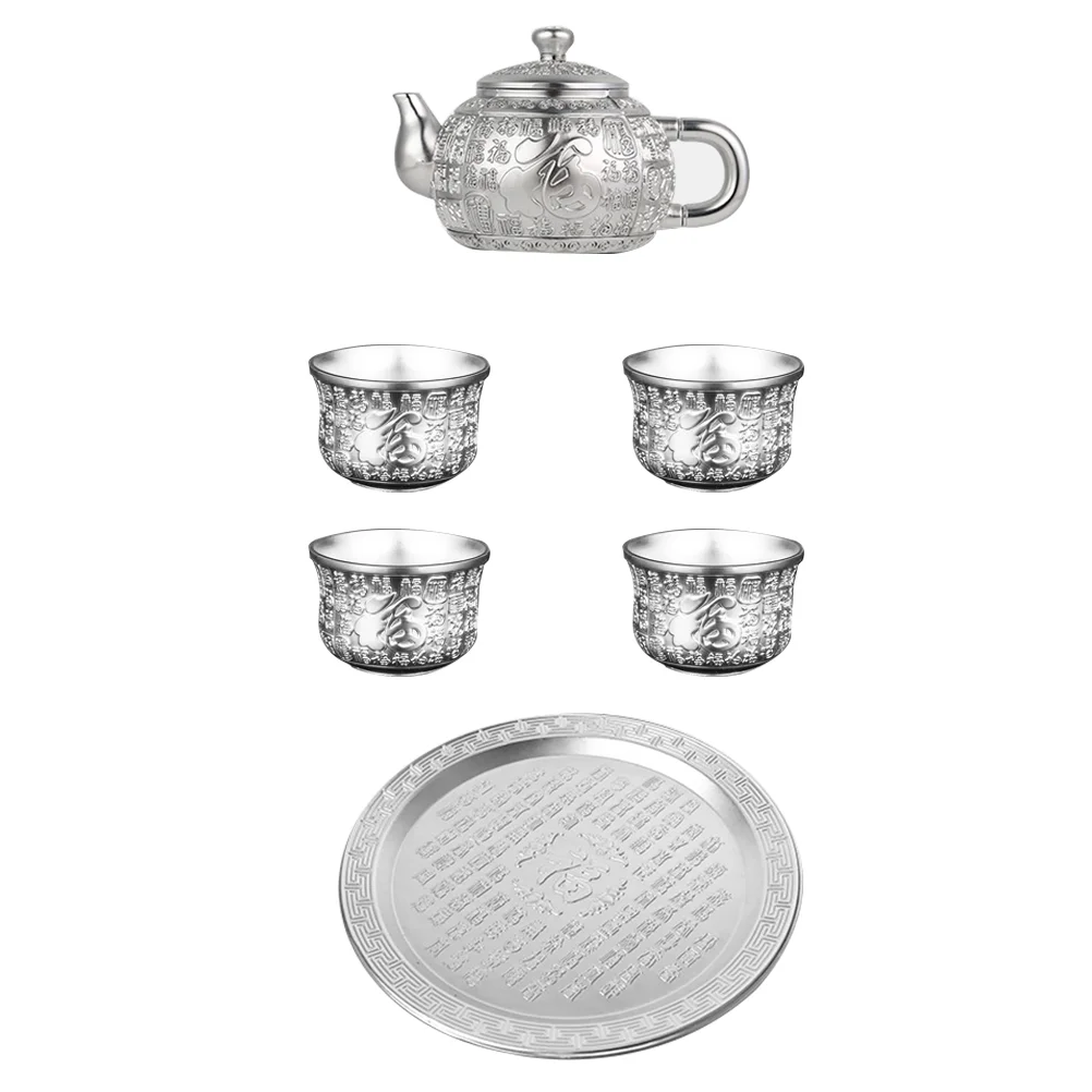 

1 Set Creative Tea Enjoying Kit Tea Kettle Tea Cup Tea Tray for Home Restaurant