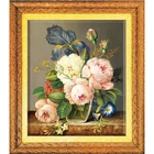 Набор для вышивки крестиком сделай сам, картина маслом на холсте с цветами, 62x72 см, домашнее украшение, точная печать, вышивка