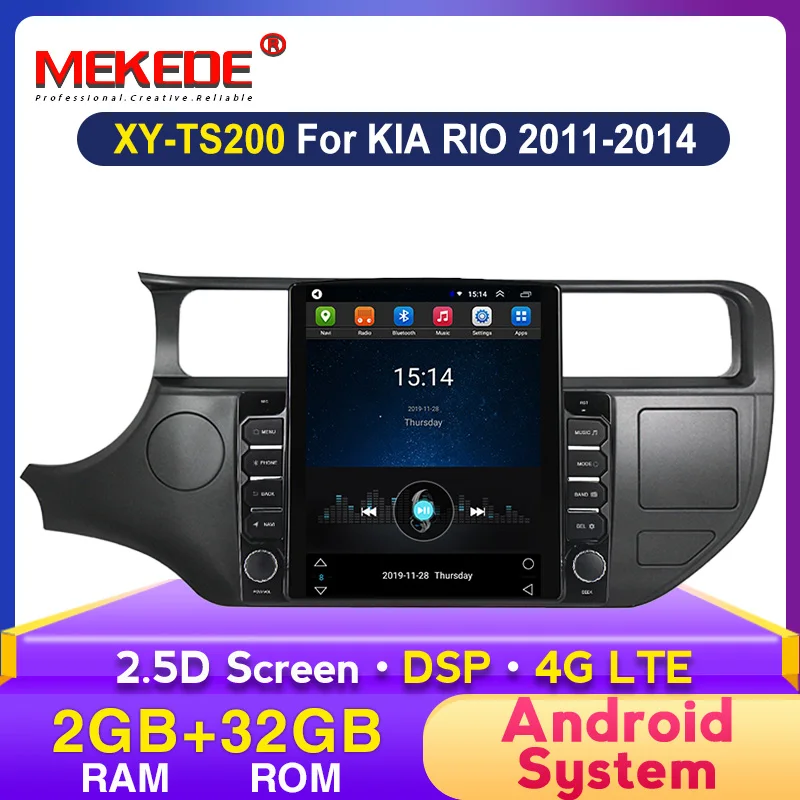 9 7 дюймовый экран Tesla Φ для Kia K3 RIO 2011 2012 2013 2014 Автомобильный GPS мультимедийный