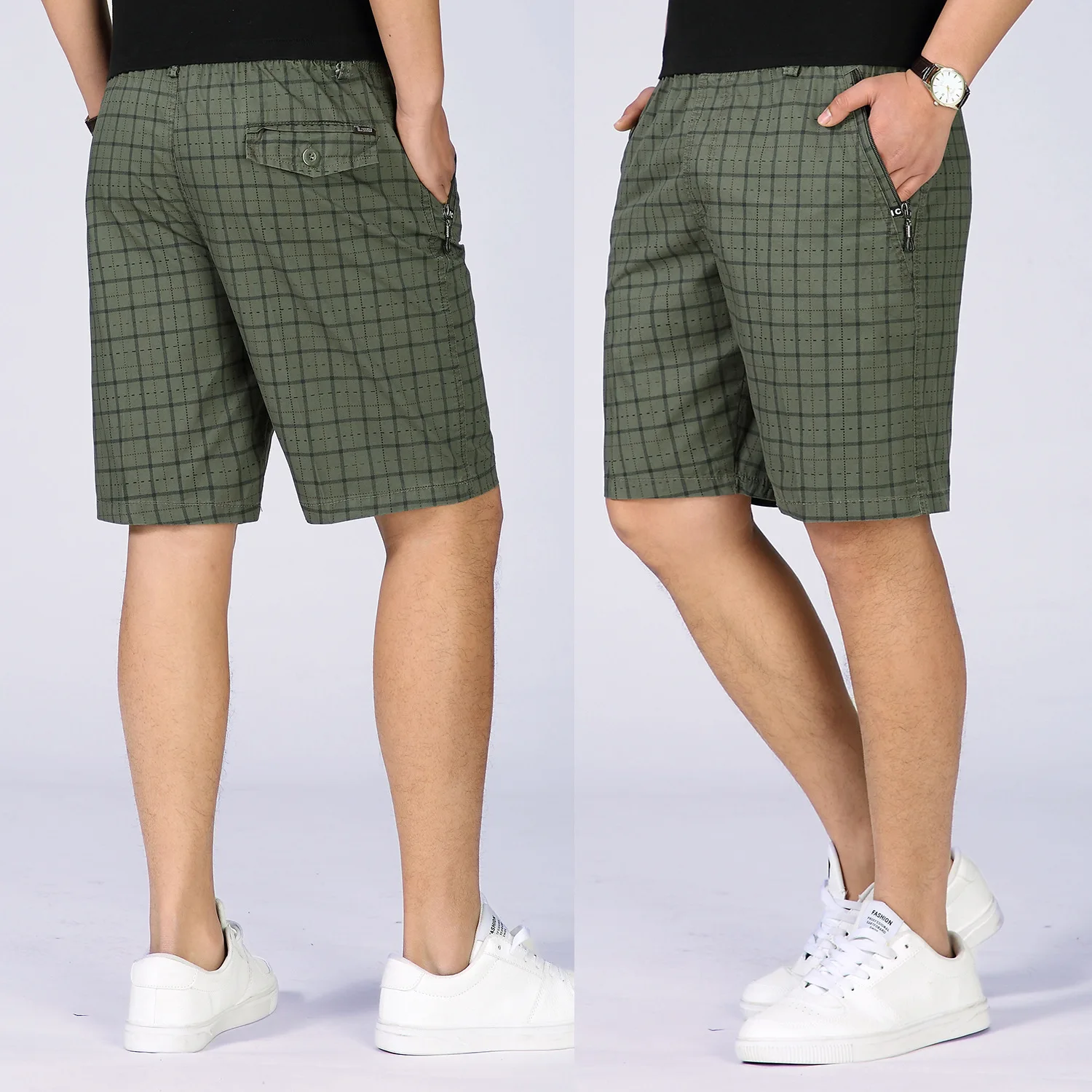 

Mens Board Shorts 2020 Summer Men's Elastic Casual Five-point Pants Lattice Sports Cotton Washed Pants Jogger Shorts for Men 5XL