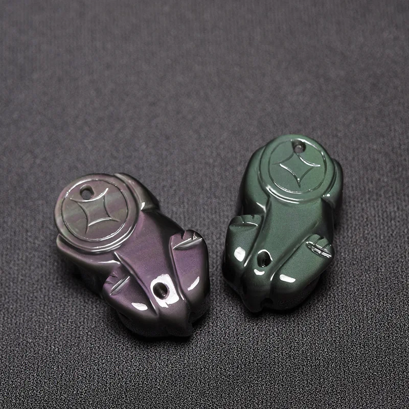 LETSFUN натуральный Полный Золотой обсидиан винтажный Дракон драгоценный камень