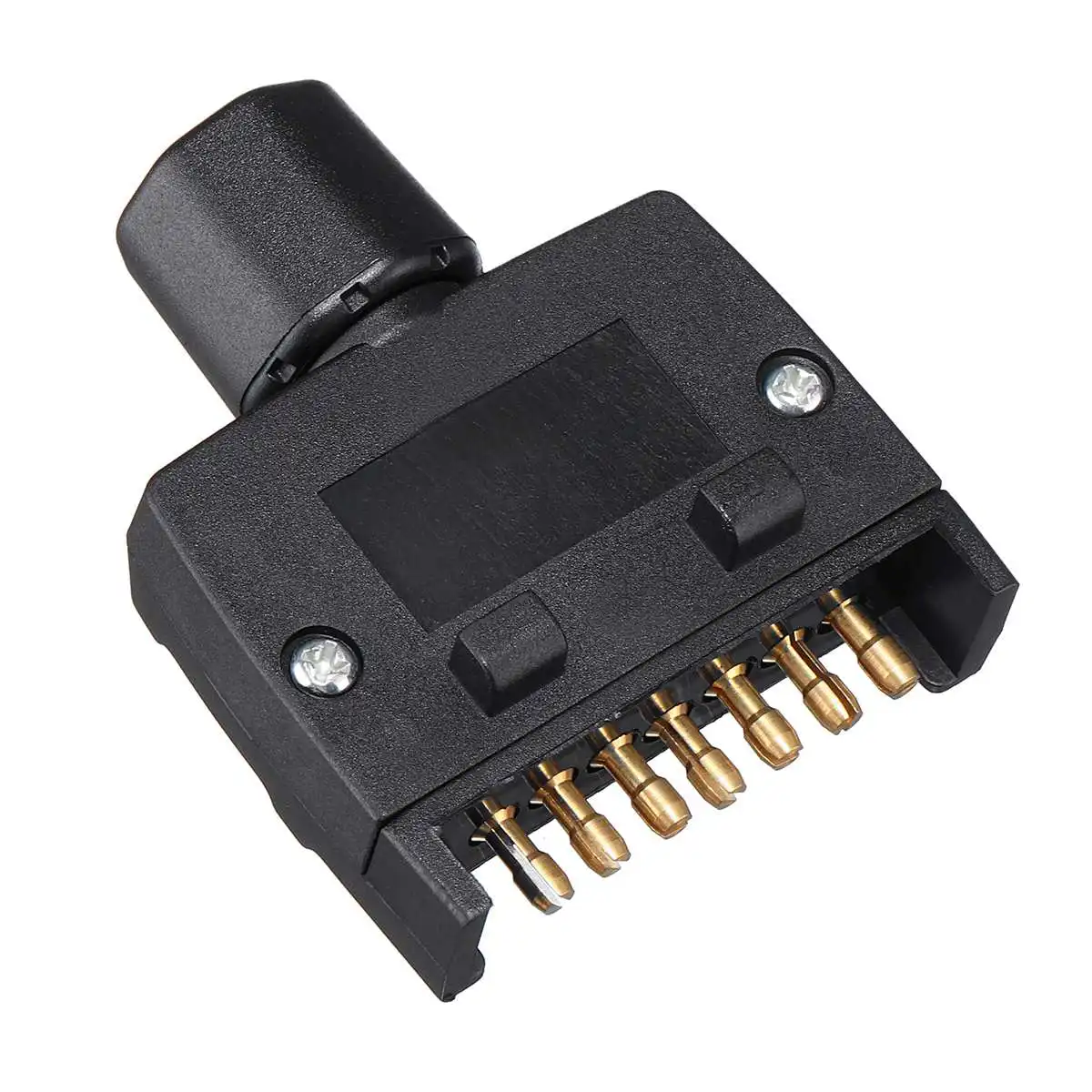 7 Pin Flat Male+7 Plug Female Trailer Connector Adapter Boat Car Socket | Cables Adapters &amp Sockets