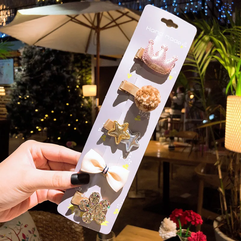 5 шт./компл. заколки для волос с милым единорогом блестки аксессуары девочек набор