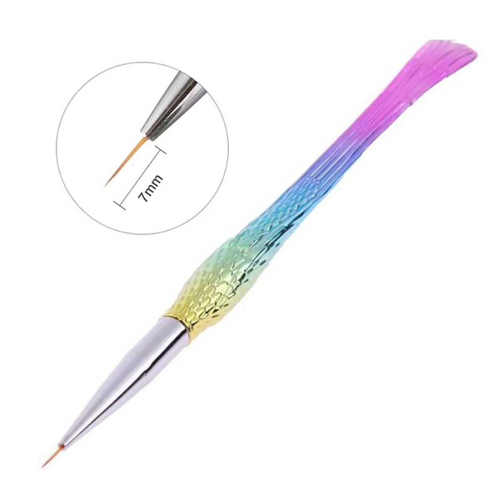 

1 Pc Manicure Pen Painting Pen Practical Function Pen Painted Pen 7/11 / 12mm Colorful Mermaid Professional Nail Tools