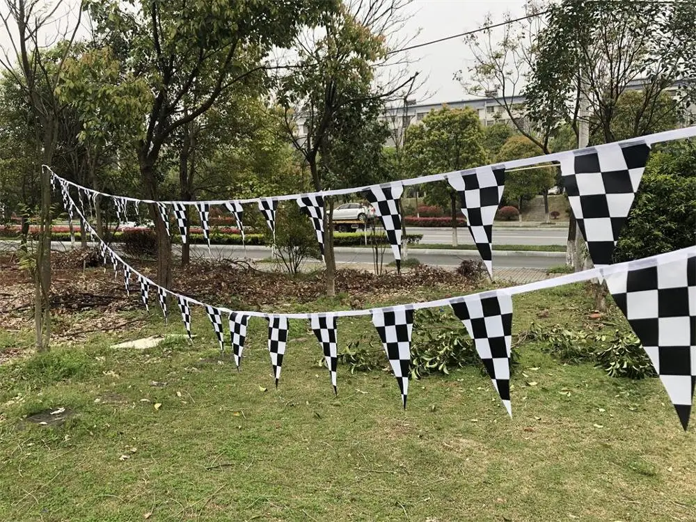 10 m 30 pieces/set14cx21cm squared race flag pennant banners for racing cars car party sporting events | Дом и сад