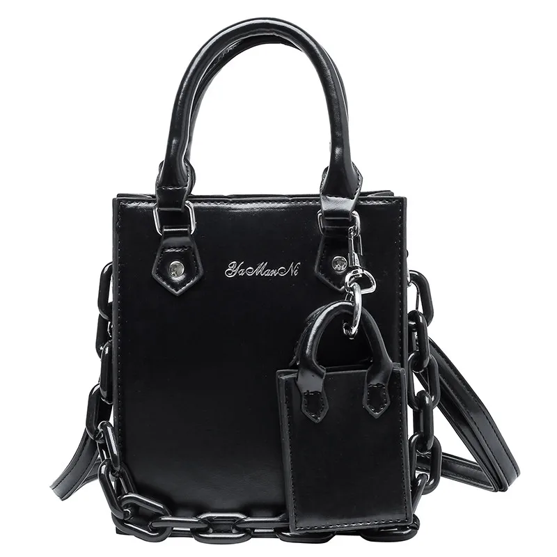 

Acrylic Candy Color Chain Designer Mini PU Leather Crossbody Bags for Women 2021 Winter Branded Trendy Shoulder Handbag Totes