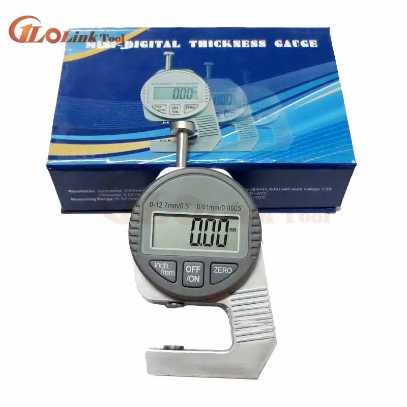 

Portable Electronic Mini 0.01mm Digital Thickness Gauge Meter 12.7mm Electronic Dial Indicator Sponge Thickness Measure Tool