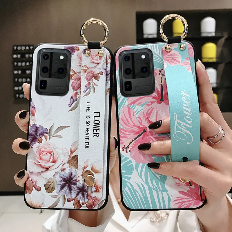 Wrist Strap Case For Samsung Galaxy A50 A51 A50s A30s A70 A71 Note 8 9 10+ S8 S9 S10 S20 Plus Ultra S10+ Phone Holder TPU Cover | Мобильные