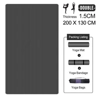 20090cm 20mm thick nbr non slip high density sports yoga mat gym home fitness exercise gymnastics meditation mat with strap bag