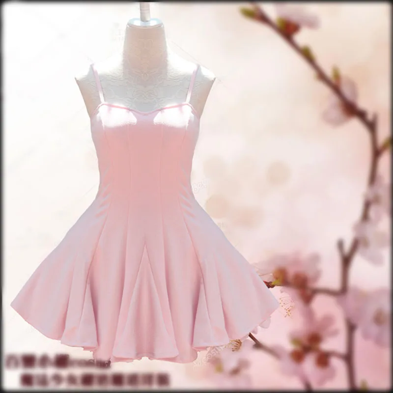 Zhomecos аниме карточка Captor Sakura Kinomoto Косплей Костюм розовый цвет |