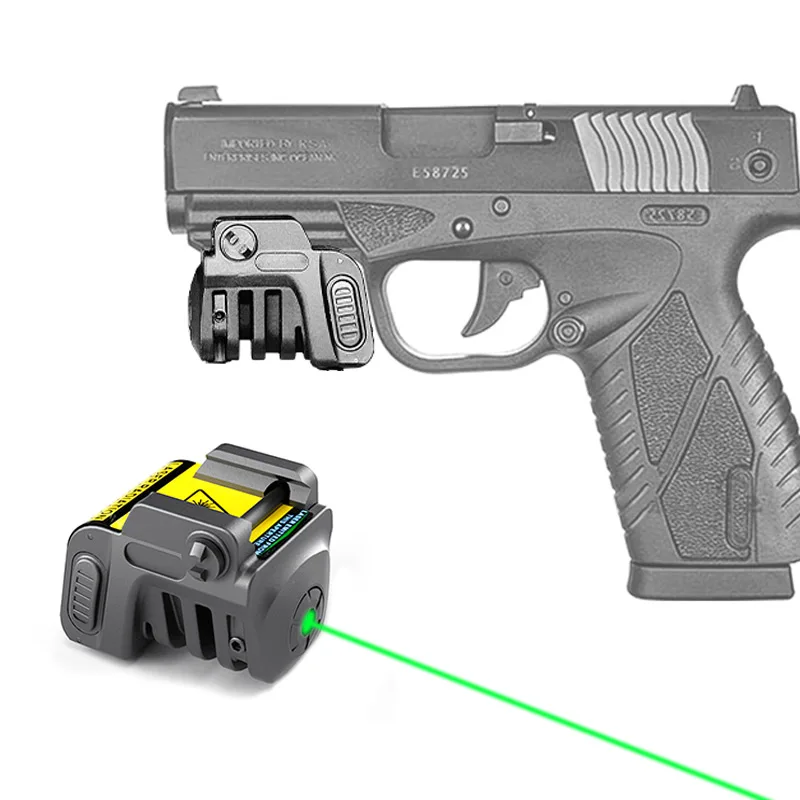 Военная Униформа Перезаряжаемые пистолет маленький зеленый лазер прицел для Glock