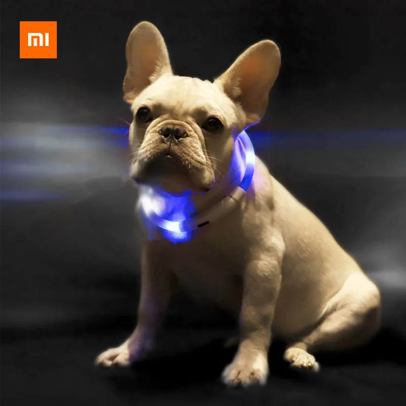 Xiaomi Youpin ошейник для домашних животных анти-потеря/Избегайте авария автомобиля ошейники для собак ошейники светодиодная USB зарядка товары для домашних животных