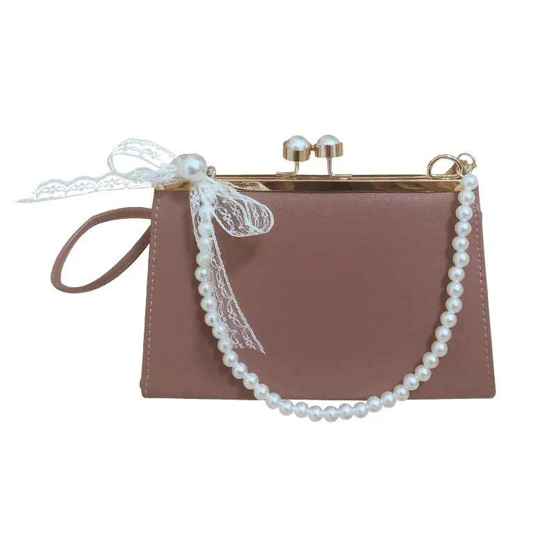 

New Clip Bags For women 2020 Luxury Pearl Handbags Party Bags Designer Shoulder Messenger Crossbody bag Evening purse Sac A Main