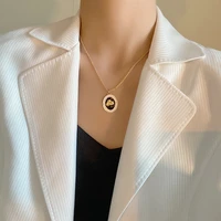bilandi fashion jewelry vintage enamel pendant necklace delicate retro design chain necklace for girl fine accessories gifts