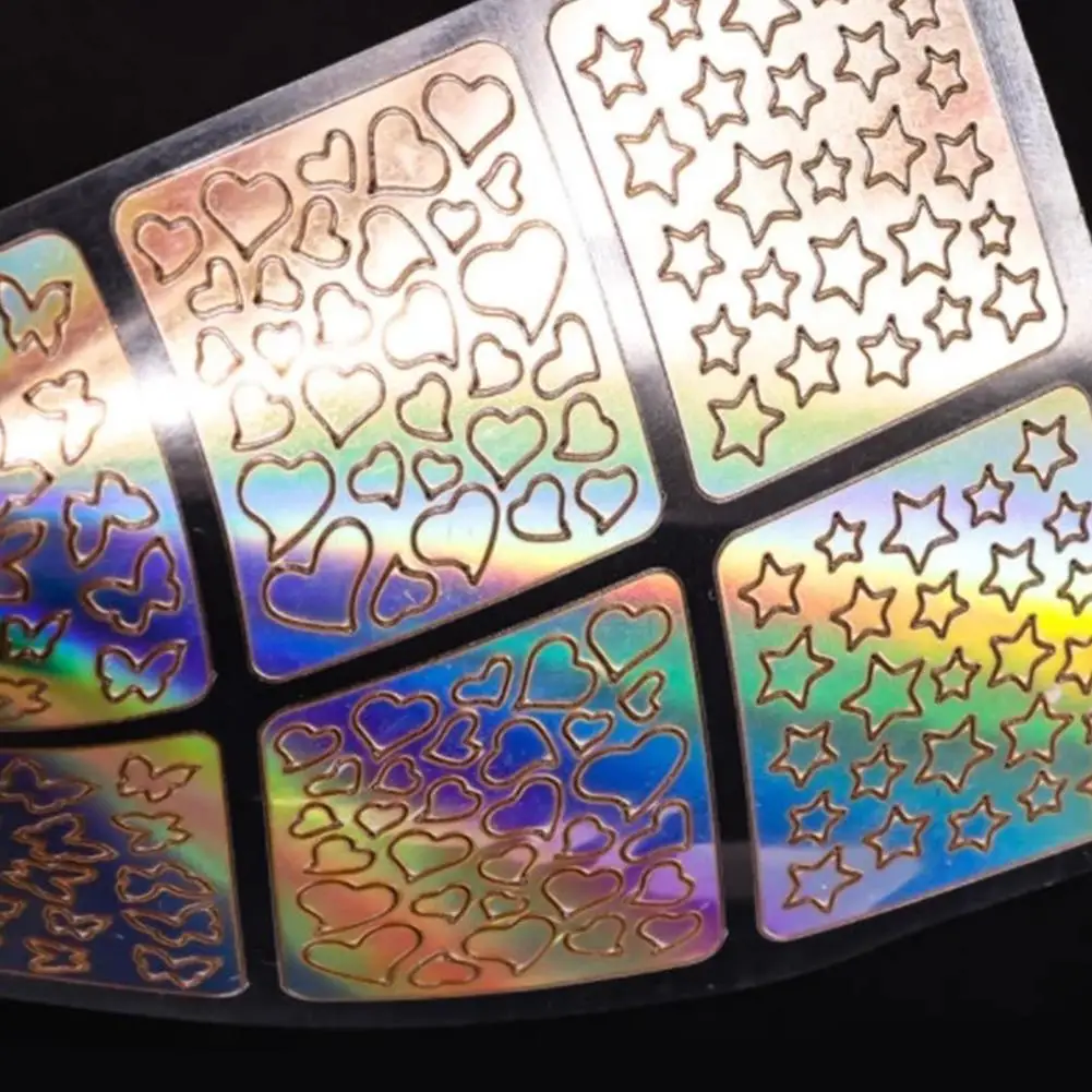 DIY стикер для дизайна ногтей Полые печатные наклейки опалубка полые Маникюр
