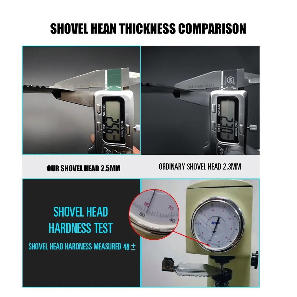 

Multi-functional Portable Folding Shovel Survival Tool Outdoor Equipment Entrenching Tool for Hunting Hiking Camping Fishing