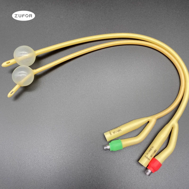 

10pcs/lot Disposable Foley Catheter Silicone Coated with soft valve Medical sterilization 2 ways Latex Urethral Catheter
