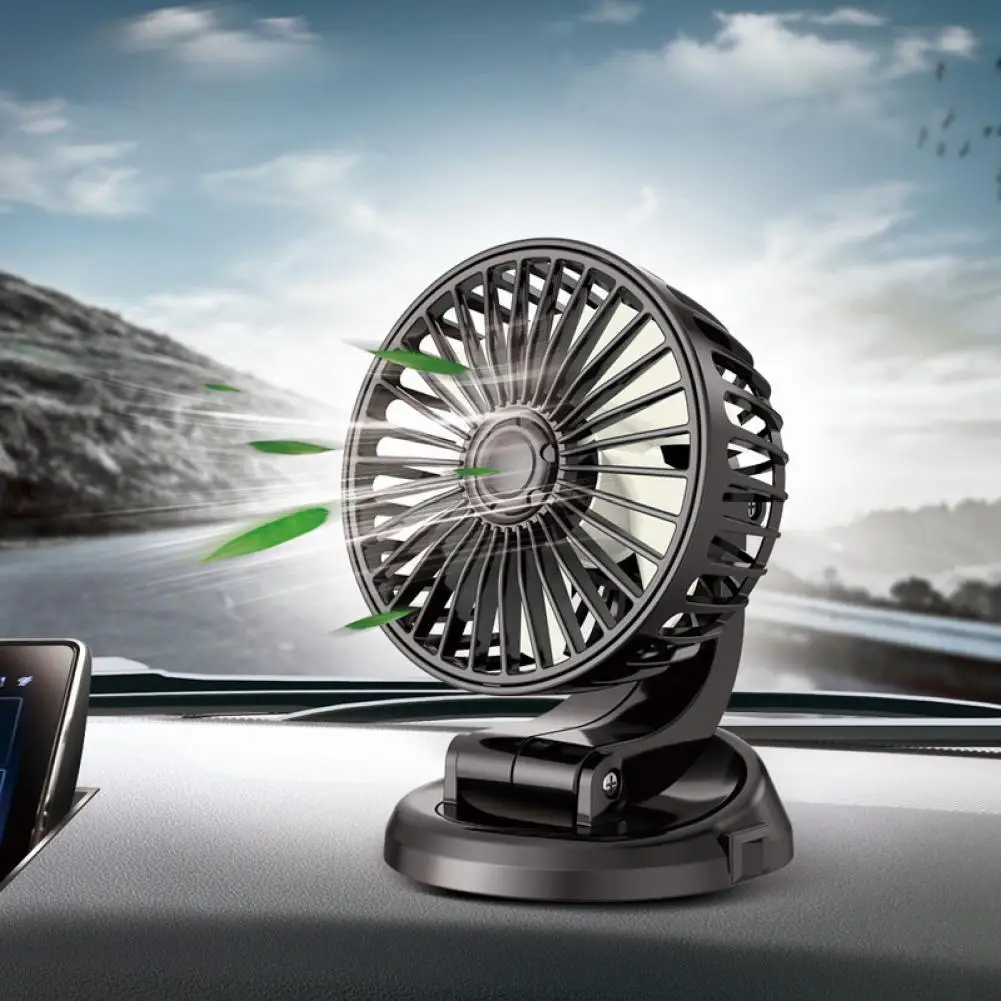 

Car Fan Folding Strong Wind PP USB Rechargeable Desk Ornaments Fan for Automobiles Home Car Accessories