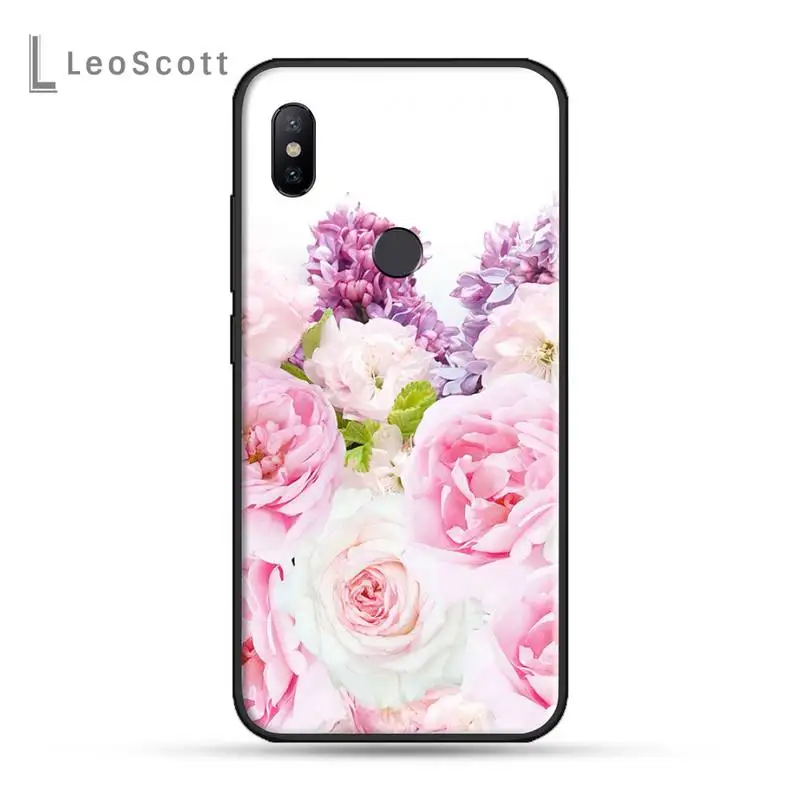 

Peony pink flower Phone Case For Xiaomi Redmi 7 8 9t a3 9se k20 mi8 max3 lite 9 note 9s 10 pro