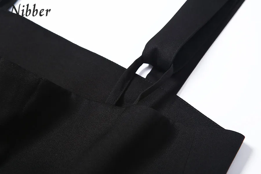 Nibber Осень черный комбинезон женский уличный активный Регулируемый поясный комбинезон Модный повседневный Дикий комбинезон повседневный комбинезон mujer
