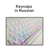 mechanical keyboard keycaps oem profile russian layout abs transparent 104 keys for gk61 anne pro 2