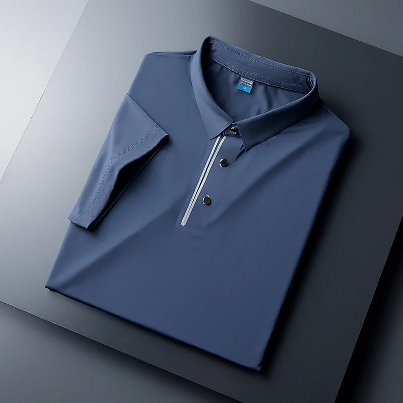 

2021 Summer Polo Shirt Men Casual Solid Color Short Sleeve Shirts Fashion Breathable Tees Tops High Quality Male HA097