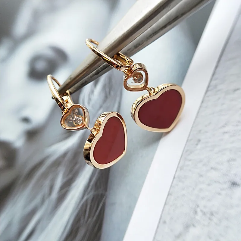 Комплект из колье и серёг под розовое золото | Украшения аксессуары